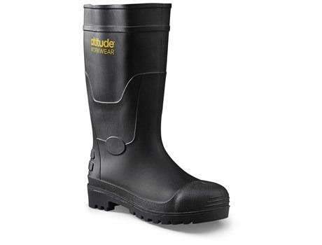 Black Steel Toe Gumboots