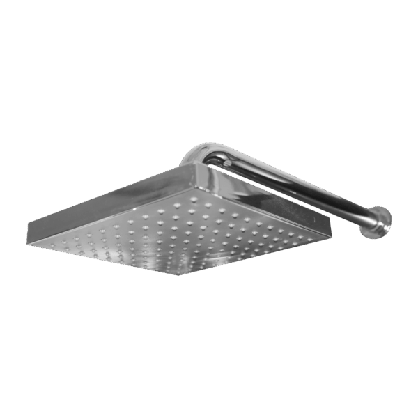 shower head complete square metallic