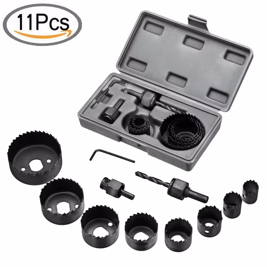 11PCS-Woodworking-Hole-Saw-Bit CHINA:11 PCS HOLE SAW SET