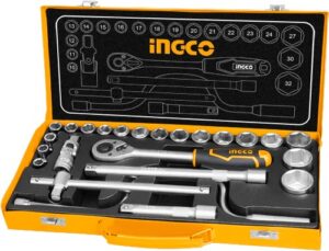 INGCO:SOCKET SET 1/2″ 24pcs